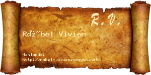 Rábel Vivien névjegykártya